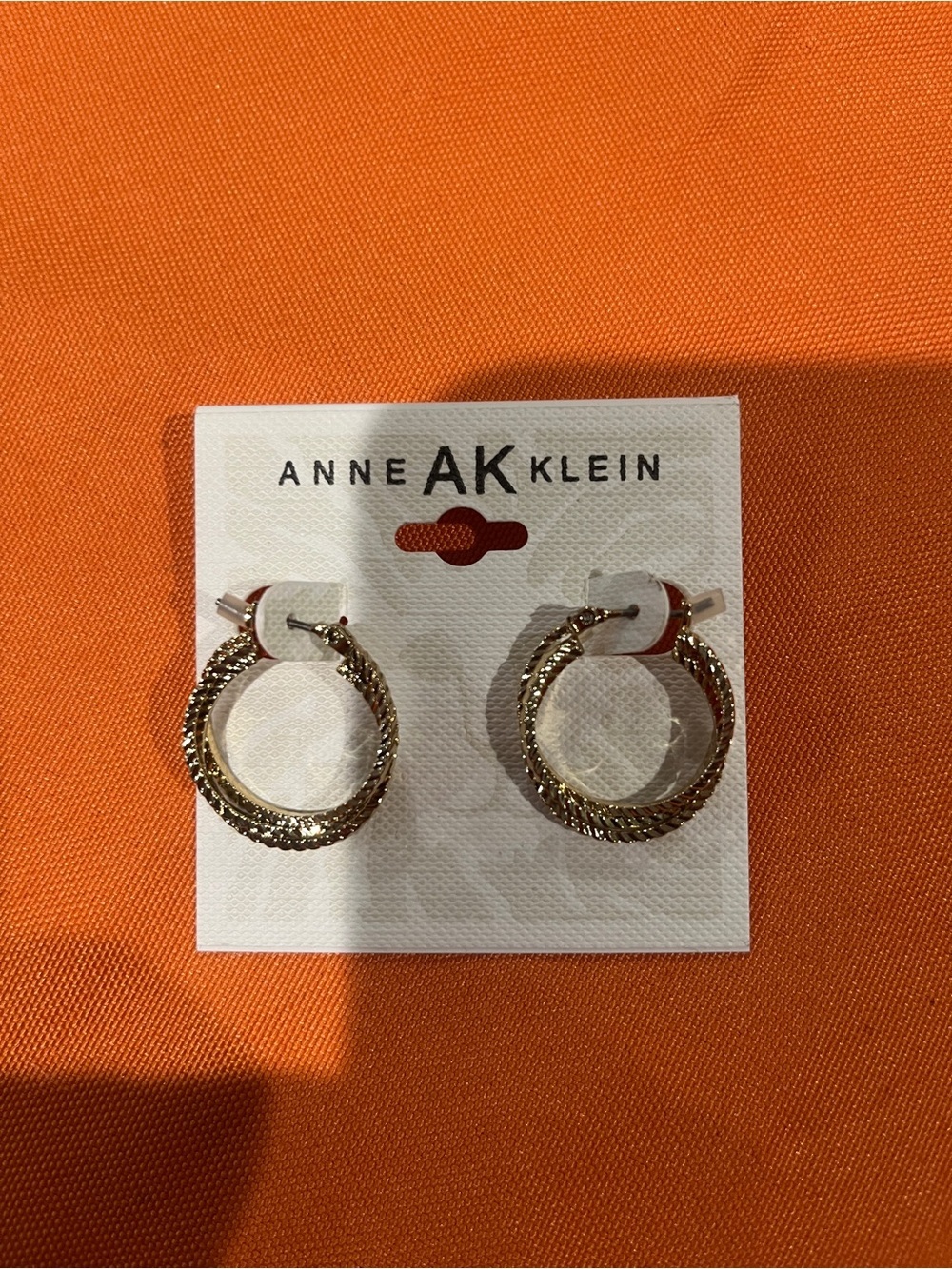 Anne Klein Gold Braided Hoop Earrings